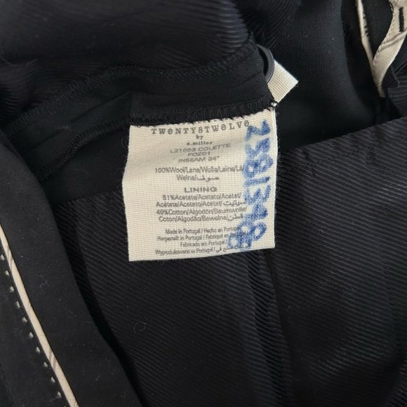 TWENTY8TWELVE by Sienna Miller Straight Leg Wool Ankle Trousers XS/2 - Picture 5 of 6